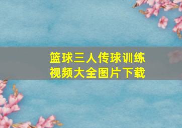 篮球三人传球训练视频大全图片下载