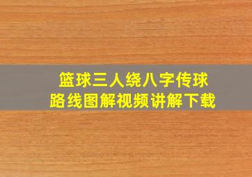 篮球三人绕八字传球路线图解视频讲解下载