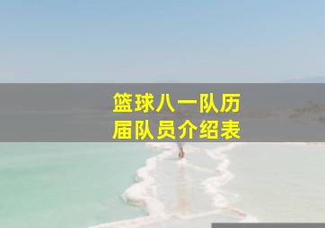 篮球八一队历届队员介绍表