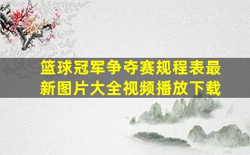 篮球冠军争夺赛规程表最新图片大全视频播放下载