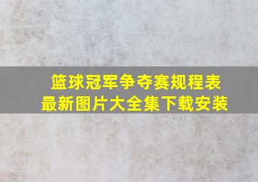 篮球冠军争夺赛规程表最新图片大全集下载安装