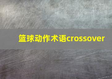 篮球动作术语crossover