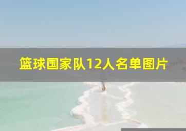 篮球国家队12人名单图片