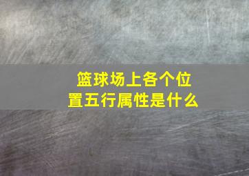 篮球场上各个位置五行属性是什么