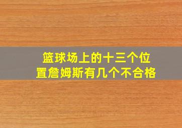 篮球场上的十三个位置詹姆斯有几个不合格