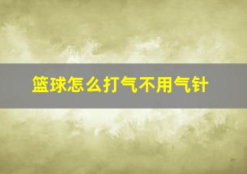 篮球怎么打气不用气针