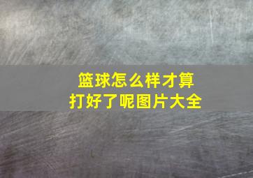 篮球怎么样才算打好了呢图片大全