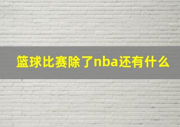 篮球比赛除了nba还有什么