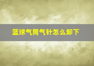 篮球气筒气针怎么卸下