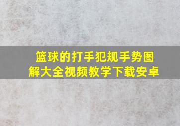 篮球的打手犯规手势图解大全视频教学下载安卓