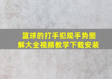 篮球的打手犯规手势图解大全视频教学下载安装