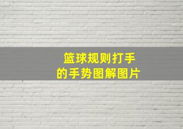 篮球规则打手的手势图解图片