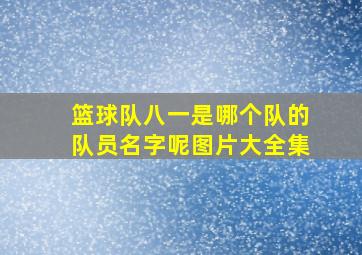 篮球队八一是哪个队的队员名字呢图片大全集