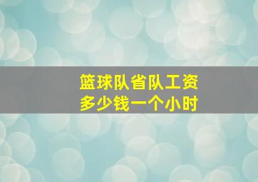 篮球队省队工资多少钱一个小时