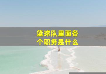 篮球队里面各个职务是什么