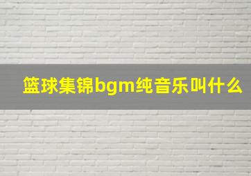 篮球集锦bgm纯音乐叫什么