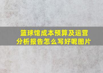 篮球馆成本预算及运营分析报告怎么写好呢图片