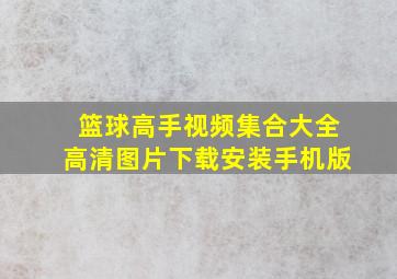 篮球高手视频集合大全高清图片下载安装手机版