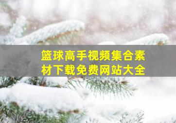 篮球高手视频集合素材下载免费网站大全