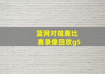 篮网对雄鹿比赛录像回放g5