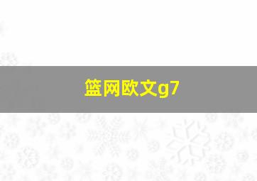 篮网欧文g7