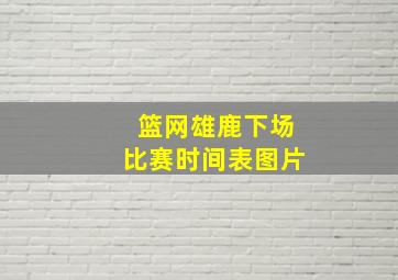 篮网雄鹿下场比赛时间表图片