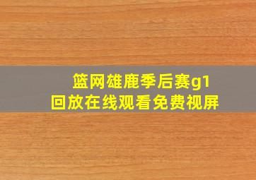 篮网雄鹿季后赛g1回放在线观看免费视屏