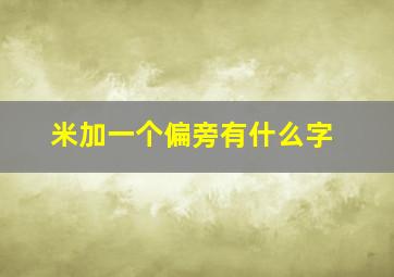 米加一个偏旁有什么字