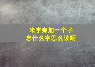 米字旁加一个子念什么字怎么读啊