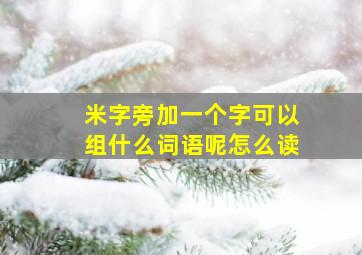 米字旁加一个字可以组什么词语呢怎么读