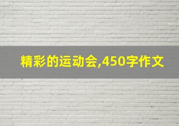 精彩的运动会,450字作文