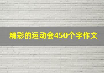 精彩的运动会450个字作文