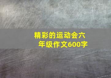 精彩的运动会六年级作文600字