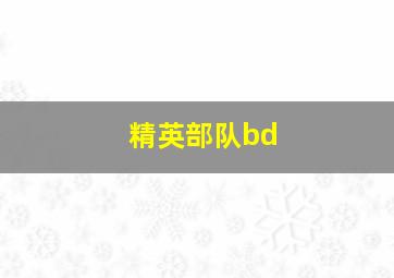 精英部队bd