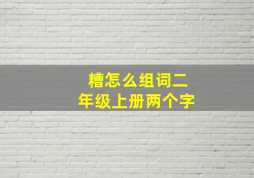 糟怎么组词二年级上册两个字