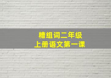 糟组词二年级上册语文第一课