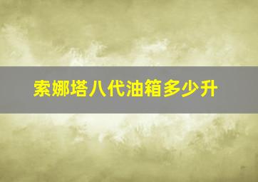 索娜塔八代油箱多少升