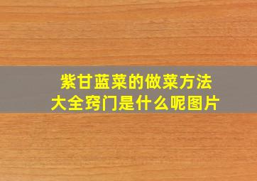 紫甘蓝菜的做菜方法大全窍门是什么呢图片