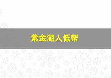 紫金湖人低帮