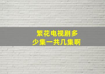 繁花电视剧多少集一共几集啊