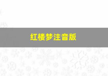 红楼梦注音版