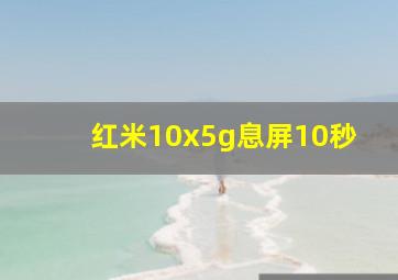 红米10x5g息屏10秒