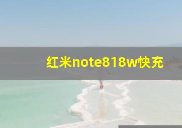 红米note818w快充