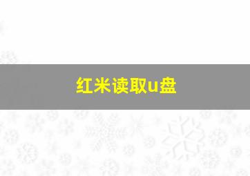 红米读取u盘