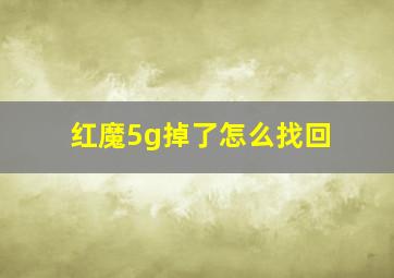 红魔5g掉了怎么找回