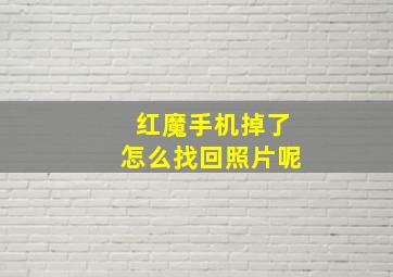 红魔手机掉了怎么找回照片呢