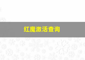 红魔激活查询