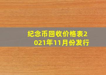 纪念币回收价格表2021年11月份发行