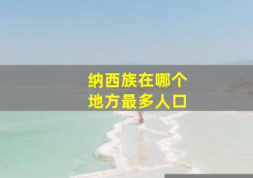 纳西族在哪个地方最多人口