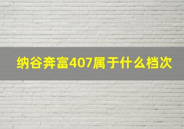 纳谷奔富407属于什么档次